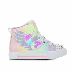 Girls' Skechers Toddler Twinkle Sparks Wing Charm Light-Up High-Top Sneakers