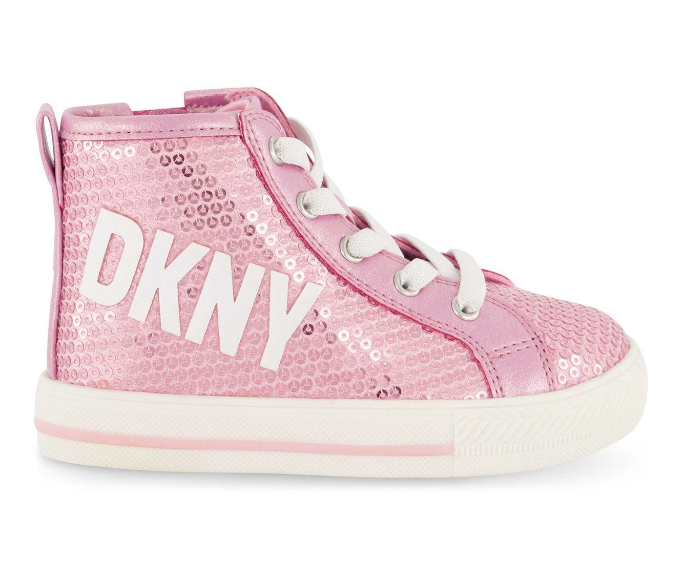 Girls' DKNY Toddler Hannah Sequin High Top Sneakers 1 Girls' DKNY Toddler Hannah Sequin High Top Sneakers