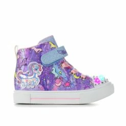Girls' Skechers Toddler Twinkle Sparks Unicorn Light-Up High-Top Sneakers