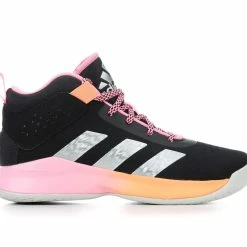 Girls' Adidas Little Kid & Big Kid Cross 'Em Up Wide Width Basketball Shoes