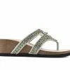 Women's White Mountain Busy Wedge Footbed Sandals