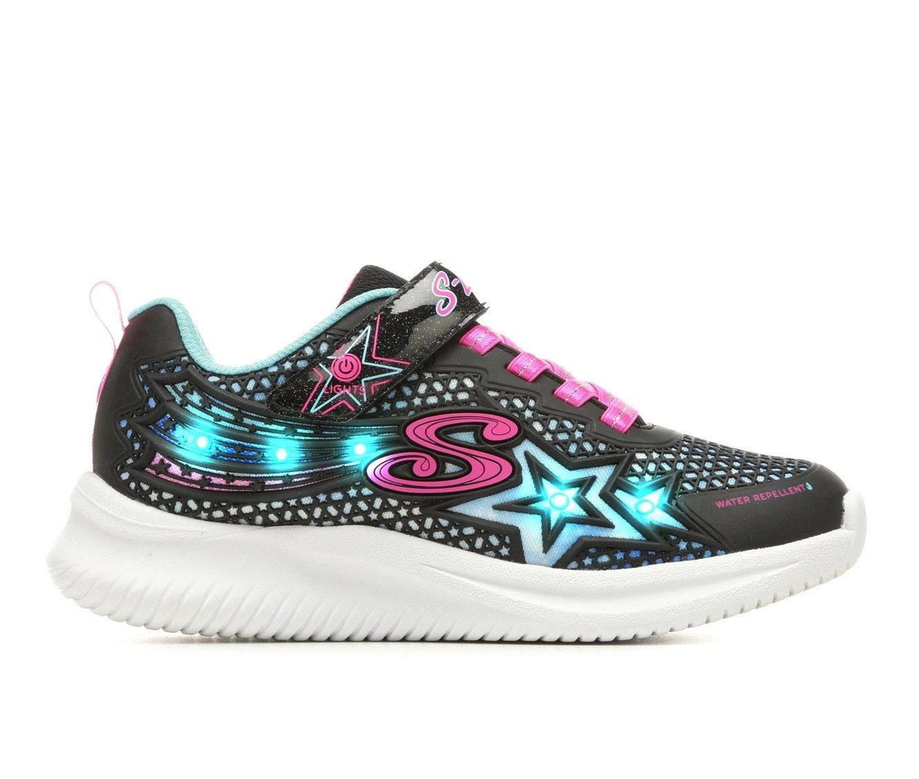Girls' Skechers Little Kid & Big Kid Jumpsters Wishful Star Light-Up Sneakers 2 Girls' Skechers Little Kid & Big Kid Jumpsters Wishful Star Light-Up Sneakers - Image 2