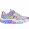 Girls' Skechers Little Kid & Big Kid Flutter Heart Lights Loves Light-Up Sneakers