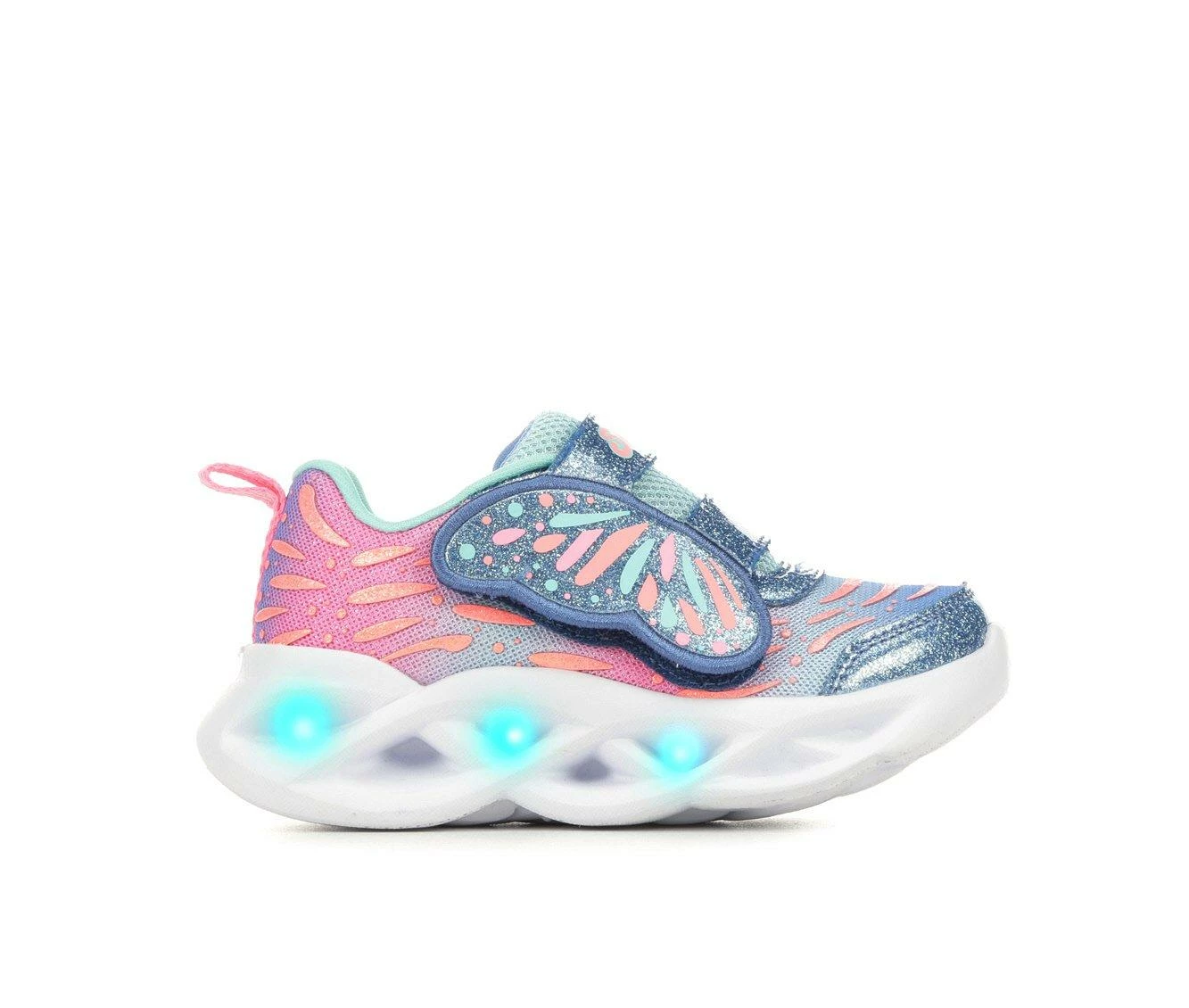 Girls' Skechers Toddler & Little Kid Twisty Brights Wingin' It Light-Up Sneakers 1 Girls' Skechers Toddler & Little Kid Twisty Brights Wingin' It Light-Up Sneakers