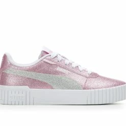 Girls' Puma Little Kid & Big Kid Carina 2.0 Glitter Platform Sneakers