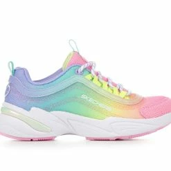 Girls' Skechers Little Kid & Big Kid Social Status Colortastic Running Shoes