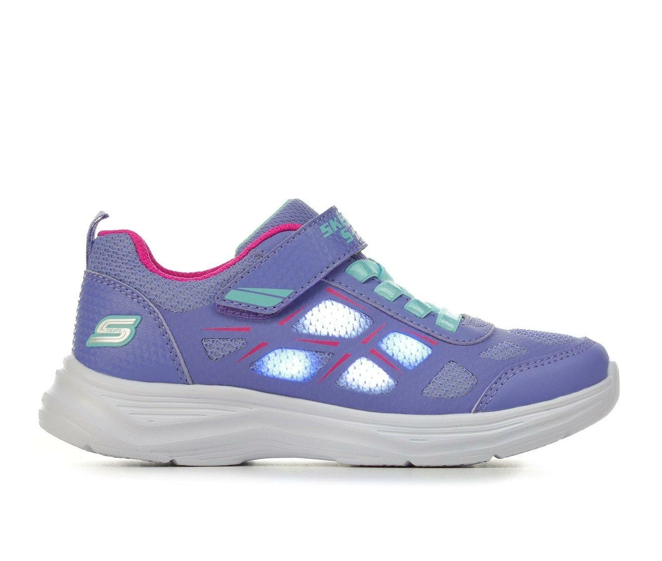 Girls' Skechers Little Kid & Big Kid Glimmer Kicks Light-Up Running Shoes 1 Girls' Skechers Little Kid & Big Kid Glimmer Kicks Light-Up Running Shoes