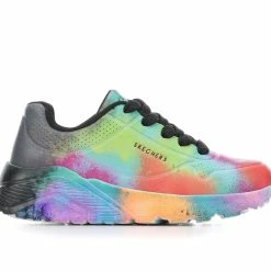 Girls' Skechers Little Kid & Big Kid Uno Lite Splatter Wedge Sneakers