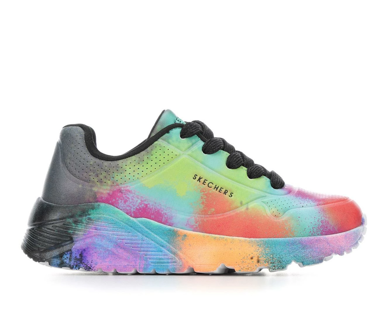 Girls' Skechers Little Kid & Big Kid Uno Lite Splatter Wedge Sneakers 1 Girls' Skechers Little Kid & Big Kid Uno Lite Splatter Wedge Sneakers