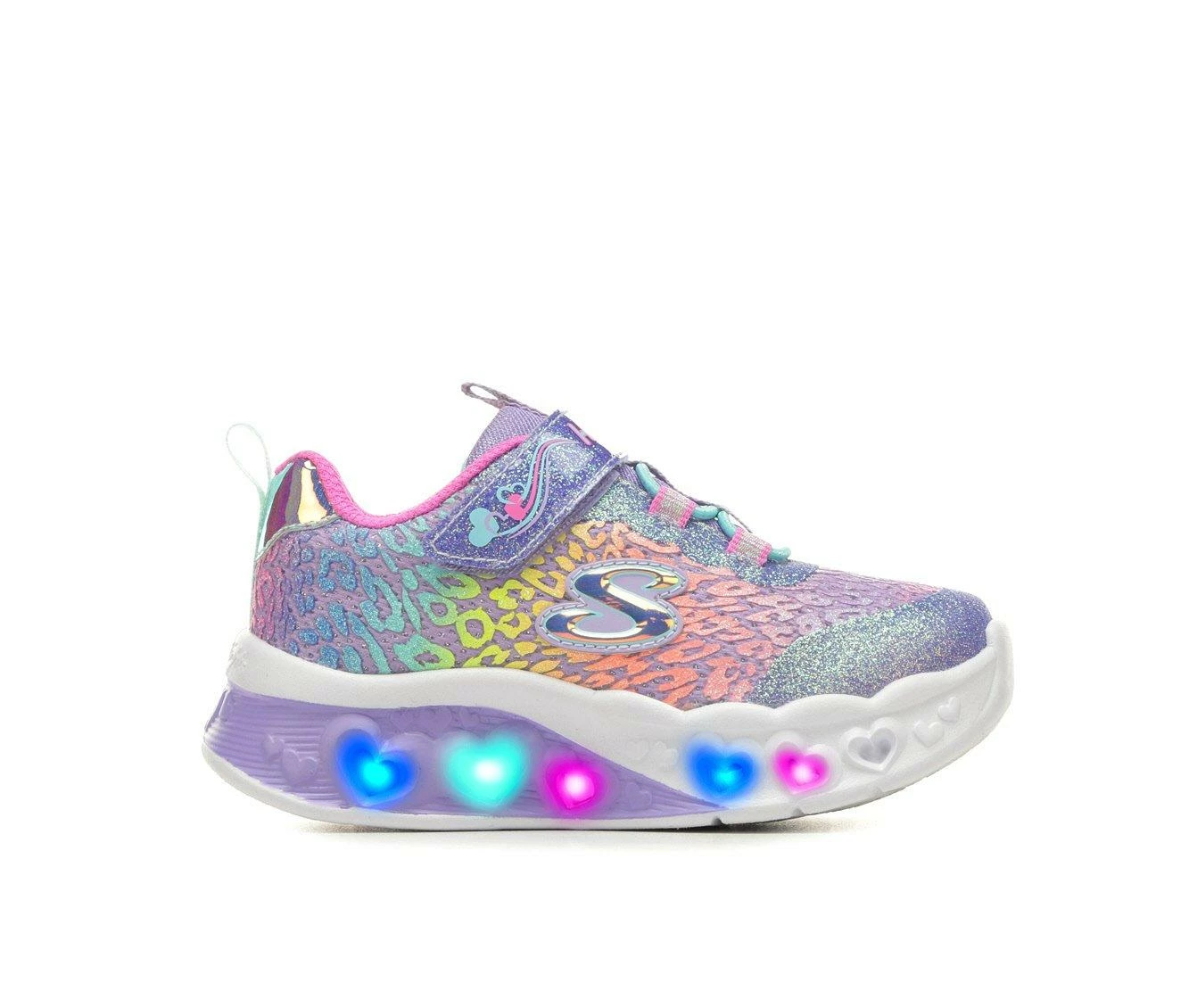 Girls' Skechers Toddler Flutter Heart Lights Loves Light-Up Sneakers 1 Girls' Skechers Toddler Flutter Heart Lights Loves Light-Up Sneakers