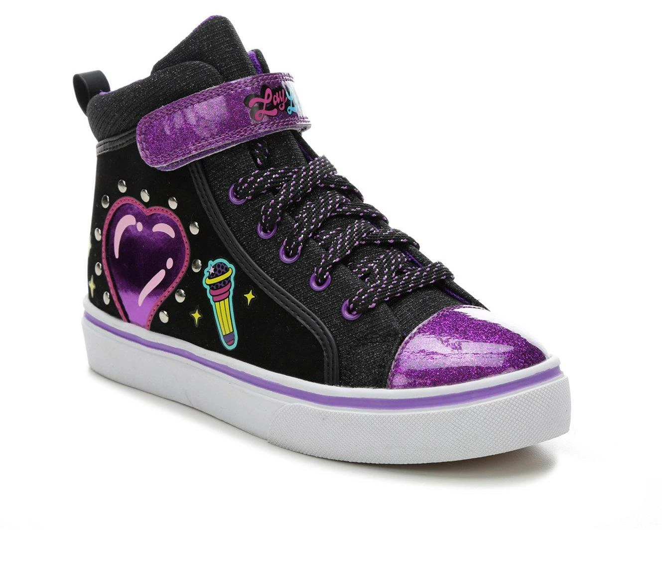 Girls' Nickelodeon Little Kid & Big Kid Lay Lay Mid-Top Sneakers 3 Girls' Nickelodeon Little Kid & Big Kid Lay Lay Mid-Top Sneakers - Image 3