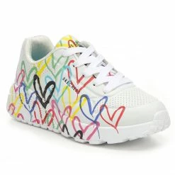 Girls' Skechers Little Kid & Big Kid Uno Lite Heart Wedge Sneakers -Reebok Shop 2 483