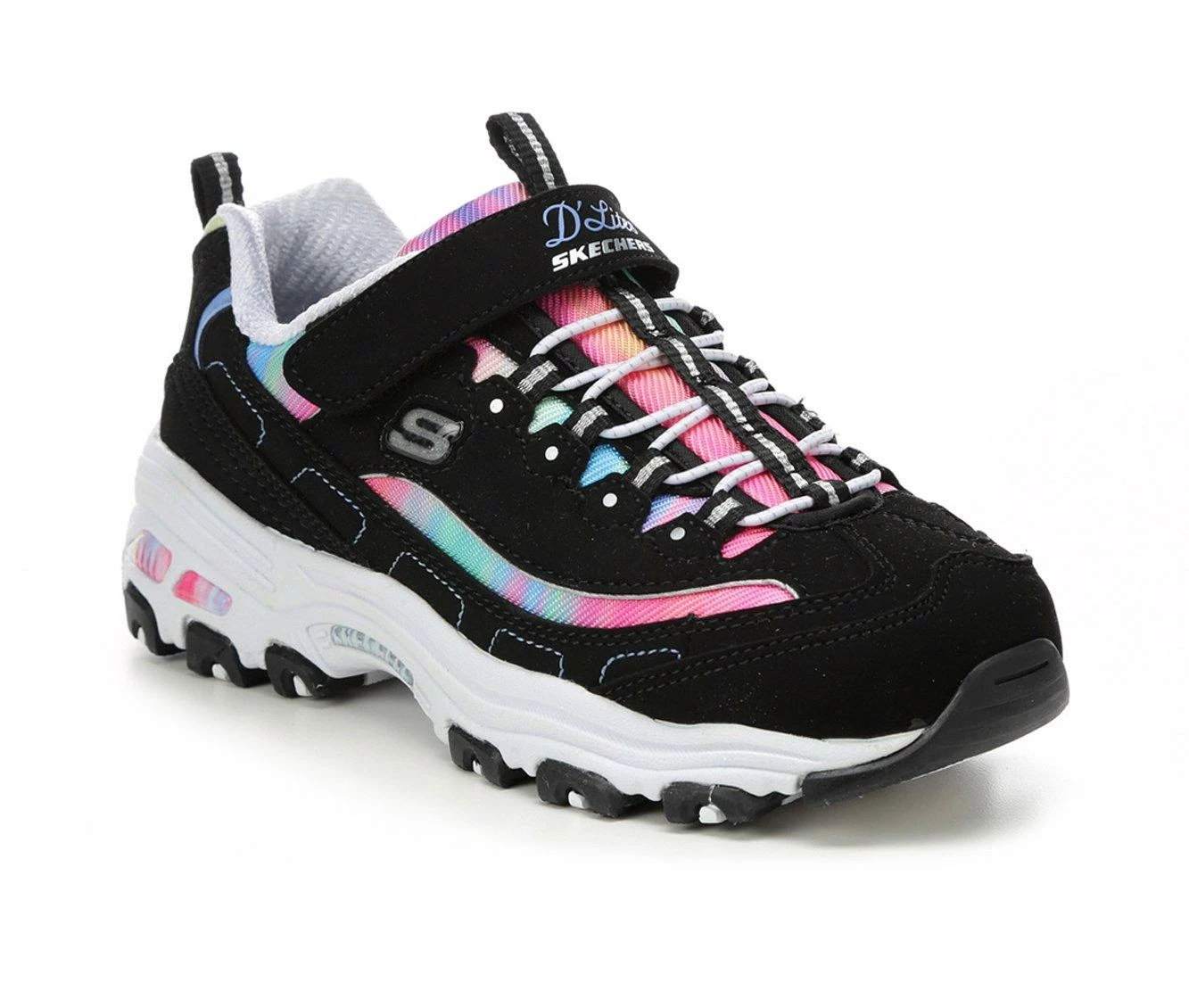 Girls' Skechers Little Kid & Big Kid D'Lites Strap Running Shoes 3 Girls' Skechers Little Kid & Big Kid D'Lites Strap Running Shoes - Image 3