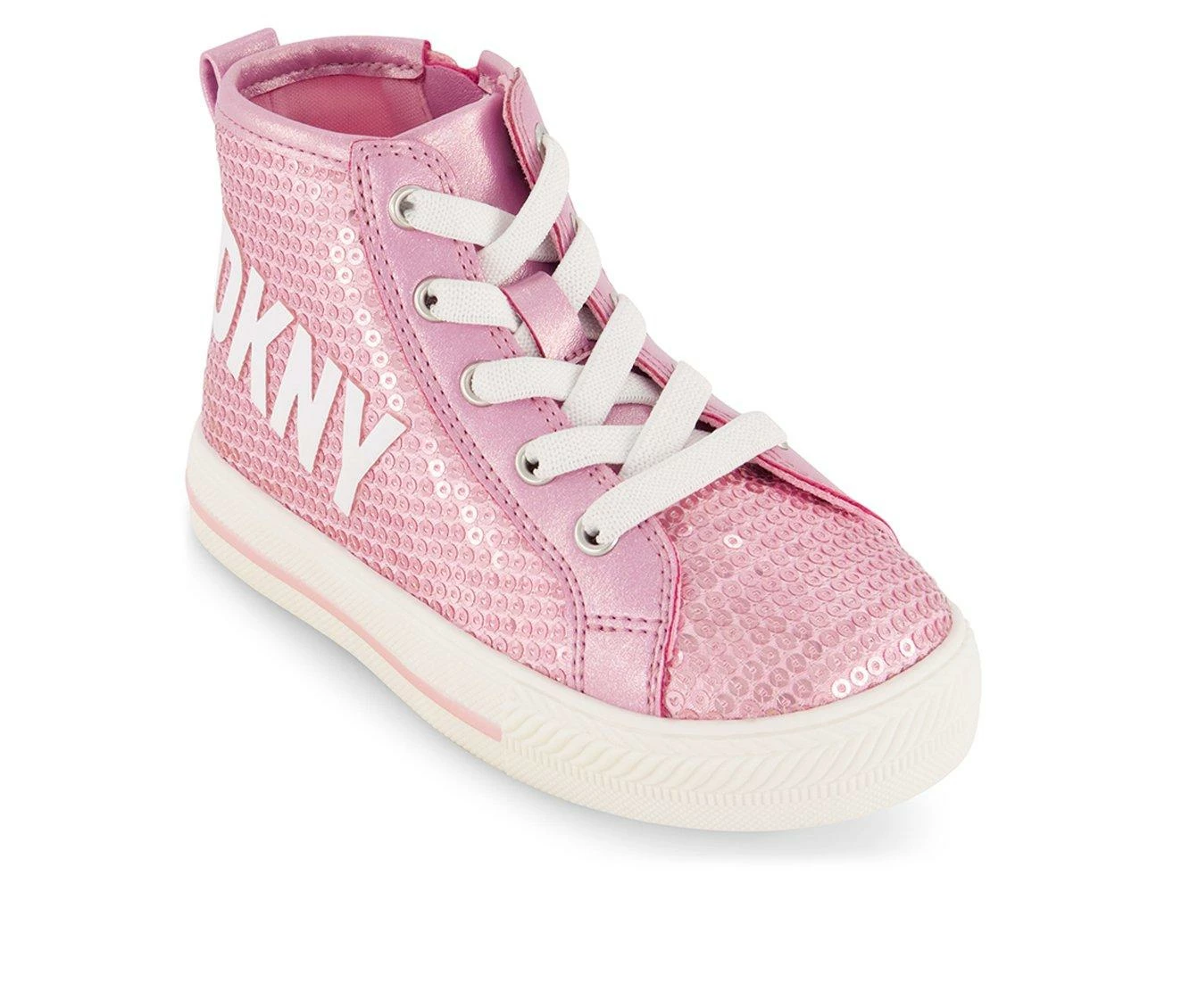 Girls' DKNY Toddler Hannah Sequin High Top Sneakers 3 Girls' DKNY Toddler Hannah Sequin High Top Sneakers - Image 3