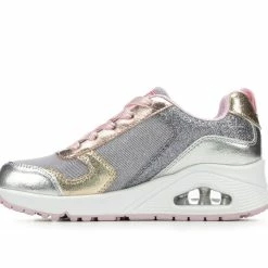 Girls' Skechers Little Kid & Big Kid Uno Metallic Remix Wedge Sneakers -Reebok Shop 3 240