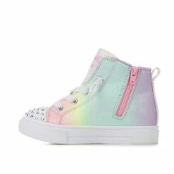 Girls' Skechers Toddler Twinkle Sparks Wing Charm Light-Up High-Top Sneakers -Reebok Shop 3 500