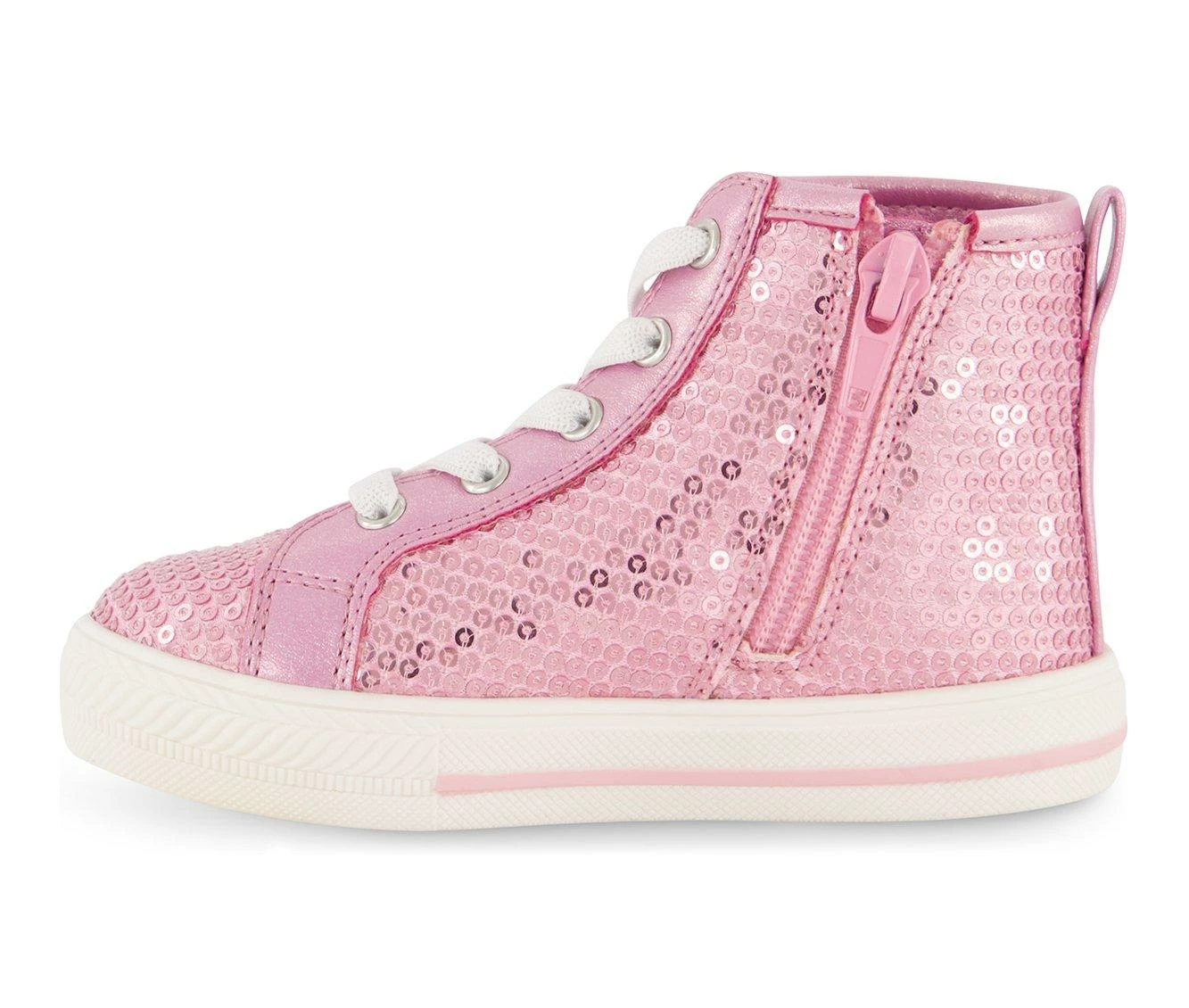 Girls' DKNY Toddler Hannah Sequin High Top Sneakers 4 Girls' DKNY Toddler Hannah Sequin High Top Sneakers - Image 4