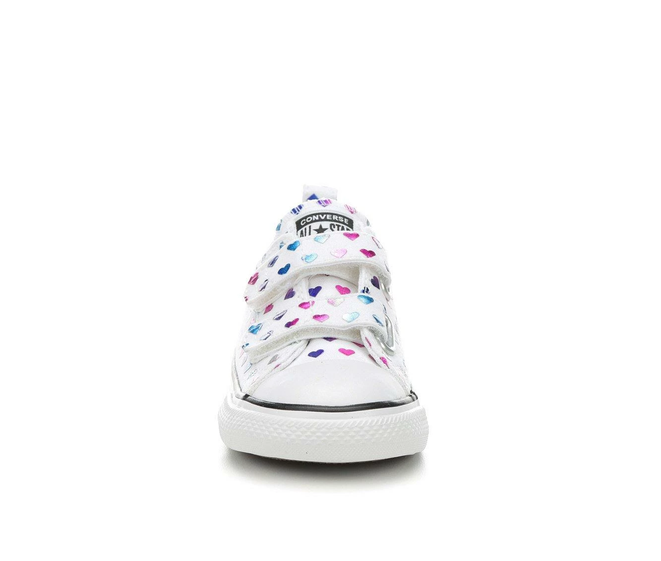 Girls' Converse Toddler Chuck Taylor All Star 2V Foil Heart Ox Sneakers 5 Girls' Converse Toddler Chuck Taylor All Star 2V Foil Heart Ox Sneakers - Image 5
