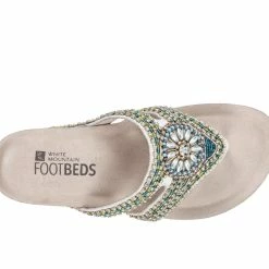 Women's White Mountain Busy Wedge Footbed Sandals -Reebok Shop 5 124